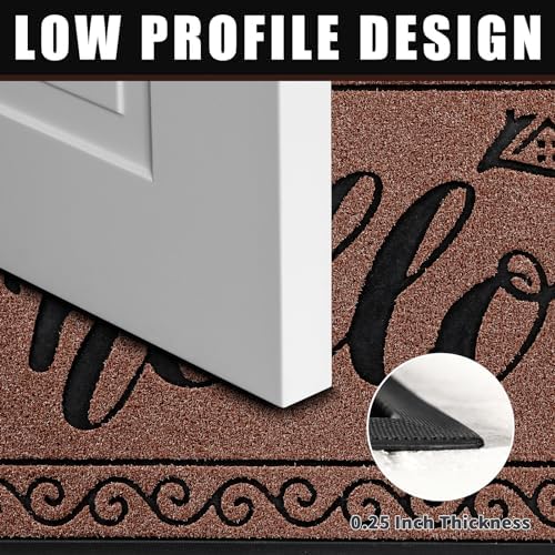 Yimobra Welcome Mats for Front Door 29.5x17, Heavy Duty Waterproof Outdoor Door - Image 4