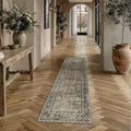 PureCozy Brown Runner Rug 2x5 Vintage Traditional Distressed by PureCozy
