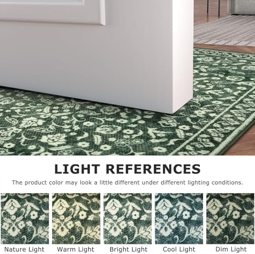 Washable Vintage 2.6x8 Runner Rug Non Slip Runners - Image 5