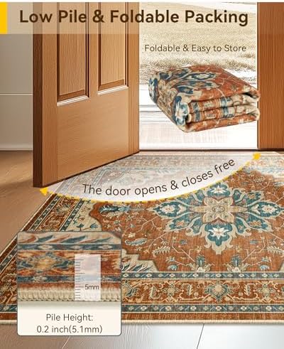 RELEANY Washable Area Rug, Runner 2'x10' - Image 4
