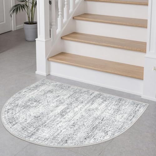 2x3 Half Circle Rug, Small Washable Entryway Rug - Image 5