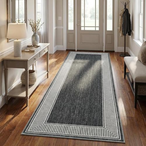Garvee 2x6 Runner Rug Washable Hallway Runner Rug Non Slip Carpet Black - Image 2