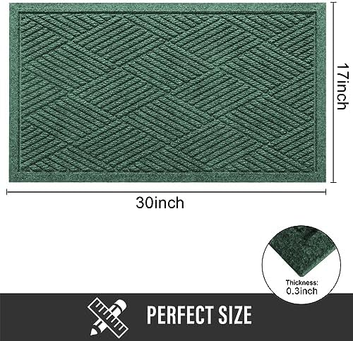HIYARD Sturdy Front Door Mat, Absorbent Muddy Dirt Resist Welcome Door Mats - Image 2