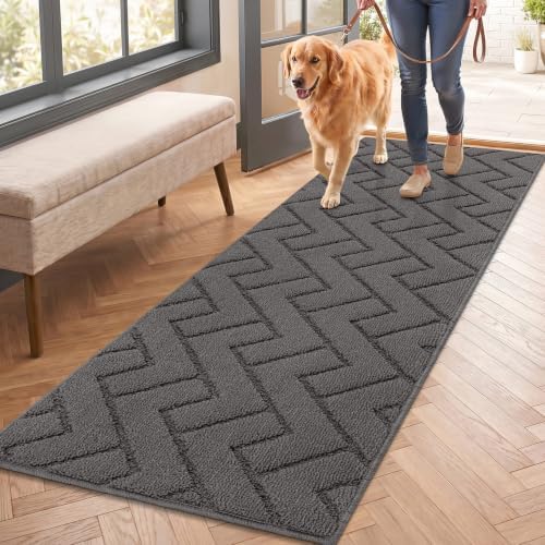 hicorfe Dirt Trapper Indoor Doormat, Non Slip Backing Washable Door Mats by Hicorfe