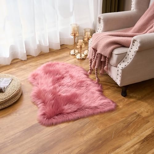 EasyJoy Ultra Soft Fluffy Shaggy Area Rug Faux Fur Rug Chair Cover Seat Pad - Image 5