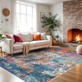8x10 Abstract Washable Rug: Large Area Rugs by RUUGME