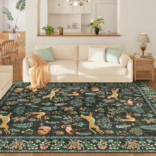 DUKINO 6x9 Area Rug, Washable Animal Living Room Rug Non Slip - Image 3
