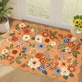 DUKINO 2x3 Rugs for Entryway, Floral Door Mat Washable Kitchen Rugs by DUKINO