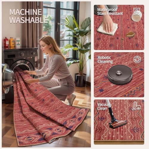 SERISSA 2x10 Washable Non-Slip Boho Runner Rug - Image 3
