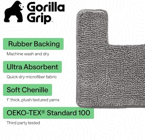GORILLA GRIP Chenille Bath Rug Mat - Image 3