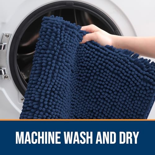 OLANLY Dog Door Mat for Muddy Paws 70x32, Super Absorbent Chenille Mud Mat - Image 5