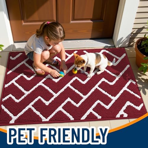 OLANLY Front Door Mat 40x32, Low-Profile Easy Clean Doormat - Image 6