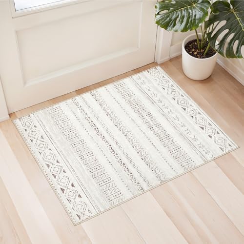 cotiled Washable 2x3 Entryway Rugs: Boho Moroccan Soft Small Rug by COTILED