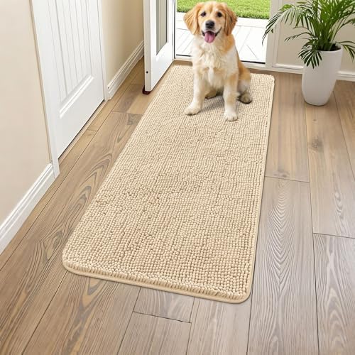 Smiry Dog Door Mat for Muddy Paws 47x20, Absorbs Moisture and Dirt Doormat by Smiry