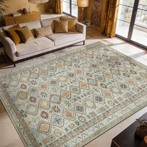 Keen Home Design Vintage Washable Area Rug, Non-Slip Low Pile by KeenHomeDesign