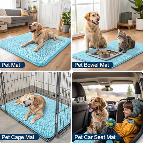 Smiry Dog Door Mat for Muddy Paws 70x35, Absorbs Moisture and Dirt Doormat - Image 6