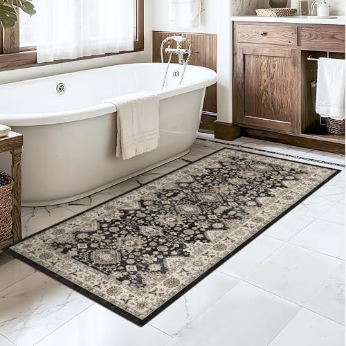 Black Entryway 2x4 Runner Rug: Runners - Image 3