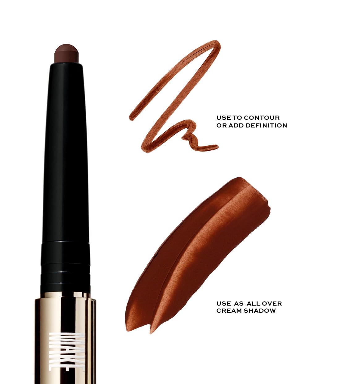 MAKE Beauty Eye Shaping Stylo - Cream Eyeshadow Stick. 4-in-1 Shape, Define, Contour, and Shade Eye Shadow for Versatile Makeup Looks. Long-Lasting Creamy Formula. Shade - Umber