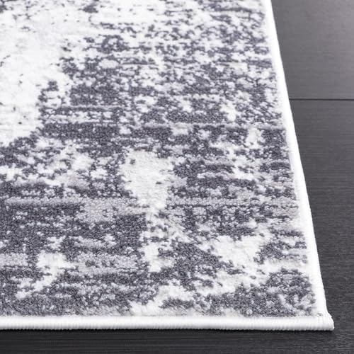SAFAVIEH Amelia Area Rug 8'x10', Modern Charcoal & Ivory ALA705H - Image 7
