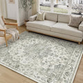 5x7 Green Neutral Area Rug by WondRg