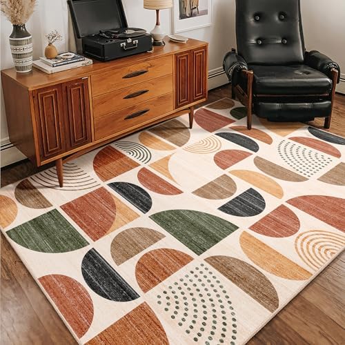 MUJOO Boho Rug Washable, 4x6.5 Area Rugs - Image 6