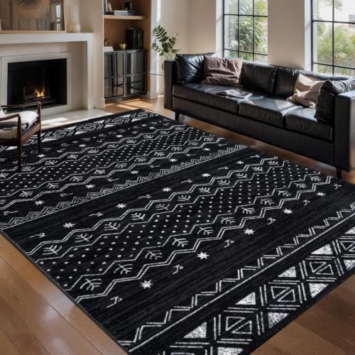 SERISSA 5x8 Washable Non-Slip Boho Area Rug by SERISSAHomeDecorCollection