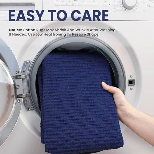 EARTHALL Woven Area Rug 3x4 Ft Washable Rugs - Image 3