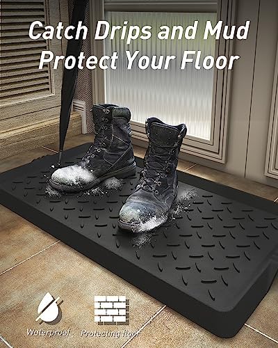 SUPENUIN 2PC Boot-Tray Heavy Duty Rubber Mat - Image 4