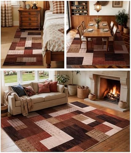 YIHOUSE Modern Geometric Patchwork Rugs - Image 6