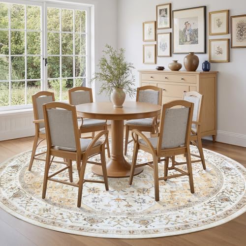 Amada Round 8x8 Washable Area Rug - Image 3