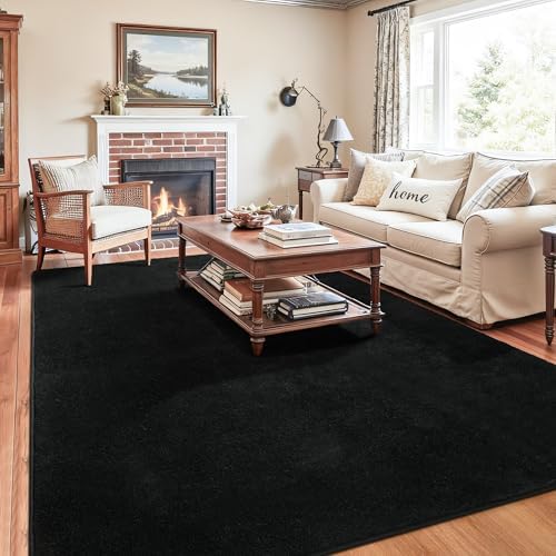 Chicrug Black 7x10 Minimalist Washable Area Rugs - Image 3