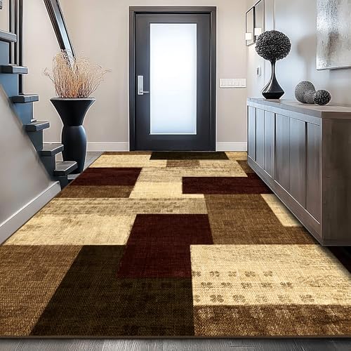 Modern Geometric Patchwork Indoor 8x10 Area Rug - Image 6