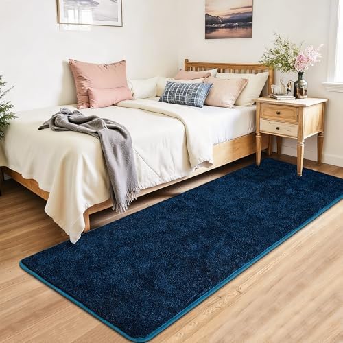 Chicrug Blue 2x6 Minimalist Washable Runner Rugs - Image 3