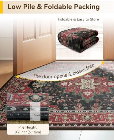RELEANY Washable Area Rug, Runner 2'x9' - Image 5
