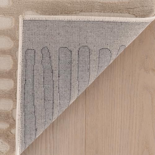 nuLOOM Kailani Cream Geometric Washable Area Rug - Image 5