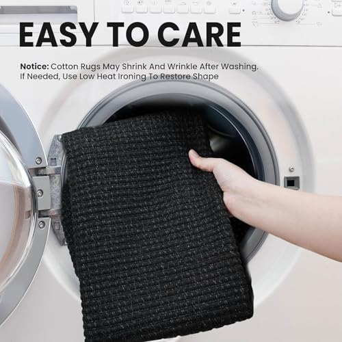 EARTHALL Woven Runner Rug 3x6 Ft Washable Runners - Image 3