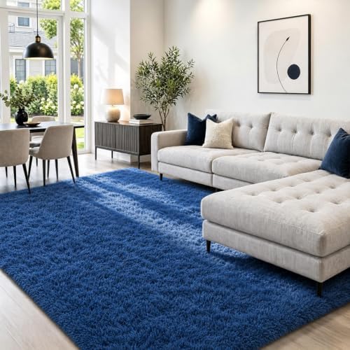 Ophanie 5x7 Blue Rugs for Living Room, Kids Rug, Playroom Navy Area Rugs for - Image 3