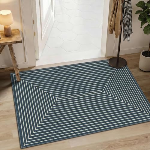 2x3 Entryway Rug Small Modern Abstract Door Mat by LatteFog