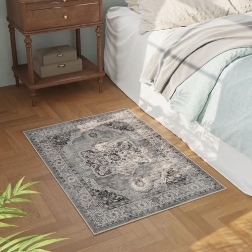 Rugcomf Small Rug 2x3 Door Mat Washable Non Slip Vintage - Image 4