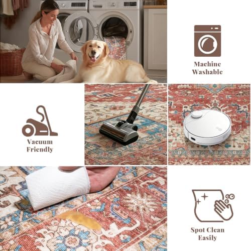Machine Washable Rugs for Living Room: 5x7 Area Rugs for Bedroom - Image 6