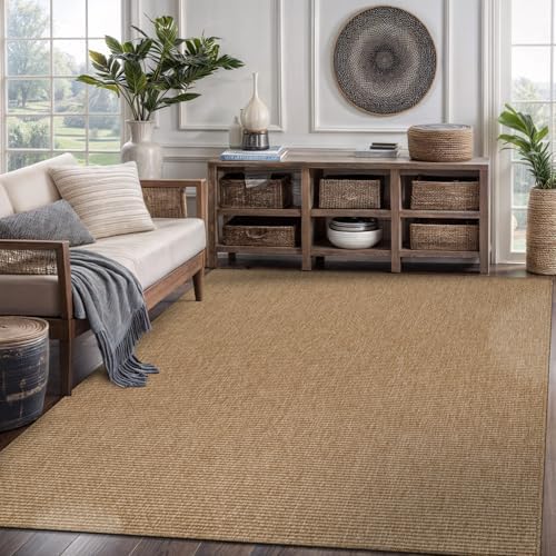 CAMILSON Easy Jute Rug 5x7, Indoor Outdoor Natural Color Farmhouse Area Rugs - Image 6