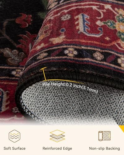 RELEANY Washable Area Rug, Round 8ft - Image 4