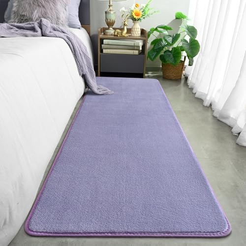 Amearea Modern Soft Hallway Runner Rug, 2x6 Feet Purple Washable Runner Rug - Image 2