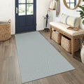 EARTHALL Washable Runner Rug, Non Slip Foyer Runner, 3x6 Ft, Turquoise/Gray by EARTHALL