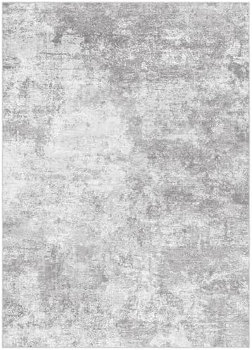 Area Rug Living Room-7X9 Abstract Washable Rug Light Grey - Image 6