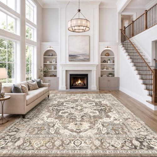 12x15 Area Rug for Living Room: Large Washable Boho Area Rugs for Bedroom - Image 3