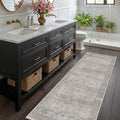 2x6 Washable Bathroom Runner Rug, Non Slip Low Pile Vintage Distressed Kitchen by TALANOVA