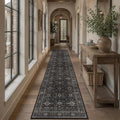 Schweek 2x10 Kitchen Runner Rug Washable Non Slip Hallway Runners Black by Schweek