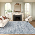 Soalmost Washable Area Rug 8x10 Large Soft Blue Rugs by Soalmost