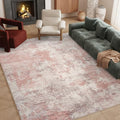 8x10 Pink Gray Washable Area Rug by Unknown
